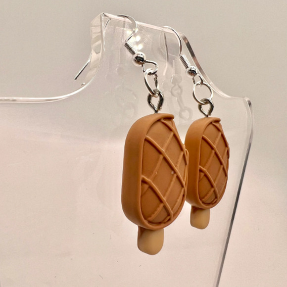 Ice Cream Bar Earrings - Summer Earrings - Beach Vacation Earrings - Picture 2 of 8